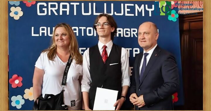 Uczeń klasy IIB otrzymał stypendium Prezydnta Miasta